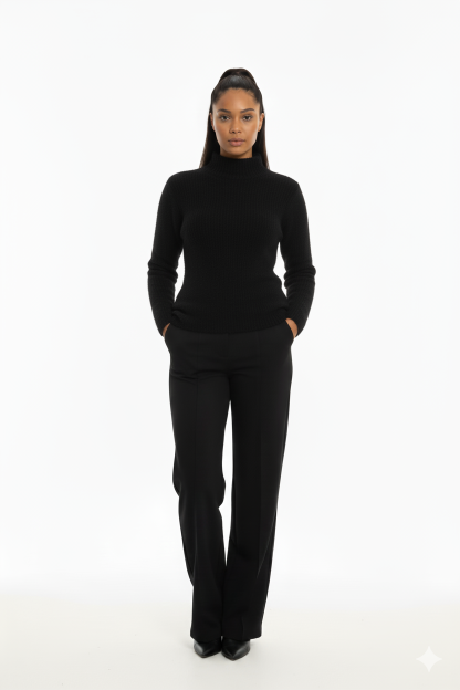 Kadın%20Siyah%20Triko%20Kazak